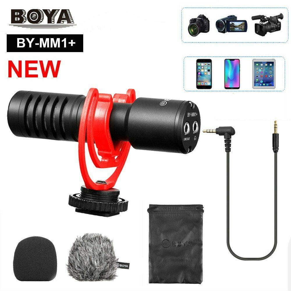 BOYA BY-MM1+博雅麦克风手机相机话筒收音机顶麦录音vlog直播监听