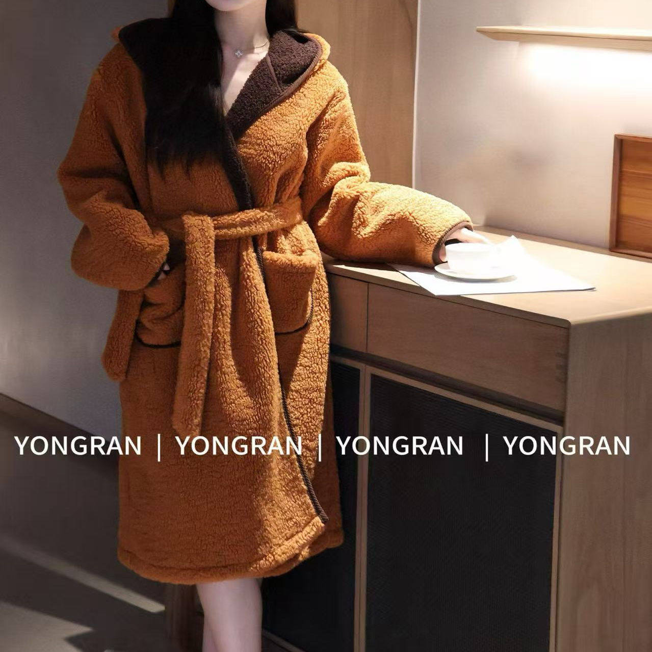 雍然日系冬季长款睡袍