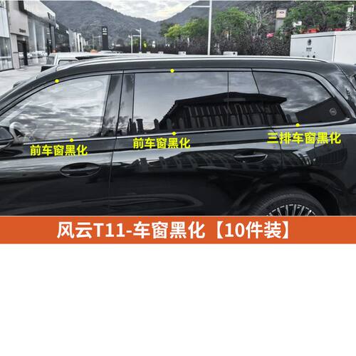 适用于奇瑞风云T11车窗黑化套件车门车窗边框覆盖黑化改装外饰件