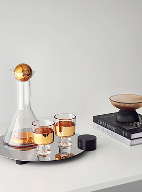 简约现代金属托盘桌面茶几摆件