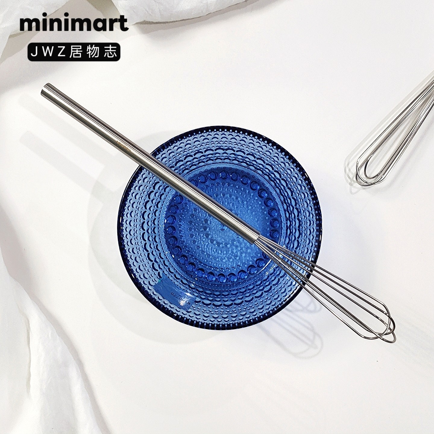 minimart不锈钢迷你打蛋器厨房烘焙工具手动搅拌棒奶油打发器小号