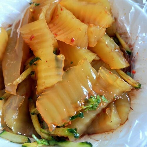 连云港绿豆凉粉纯手工自制特色即食特色小吃送调料苏北特产