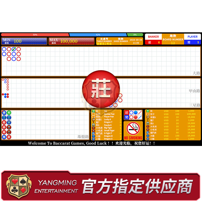 全新升级百家乐庄闲路单幸运六软件龙七熊八游戏套装机械键盘全套