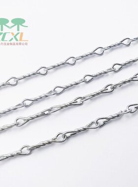 厂家直销镀锌铁链麻花链条 编织链宠物链五金吊链条