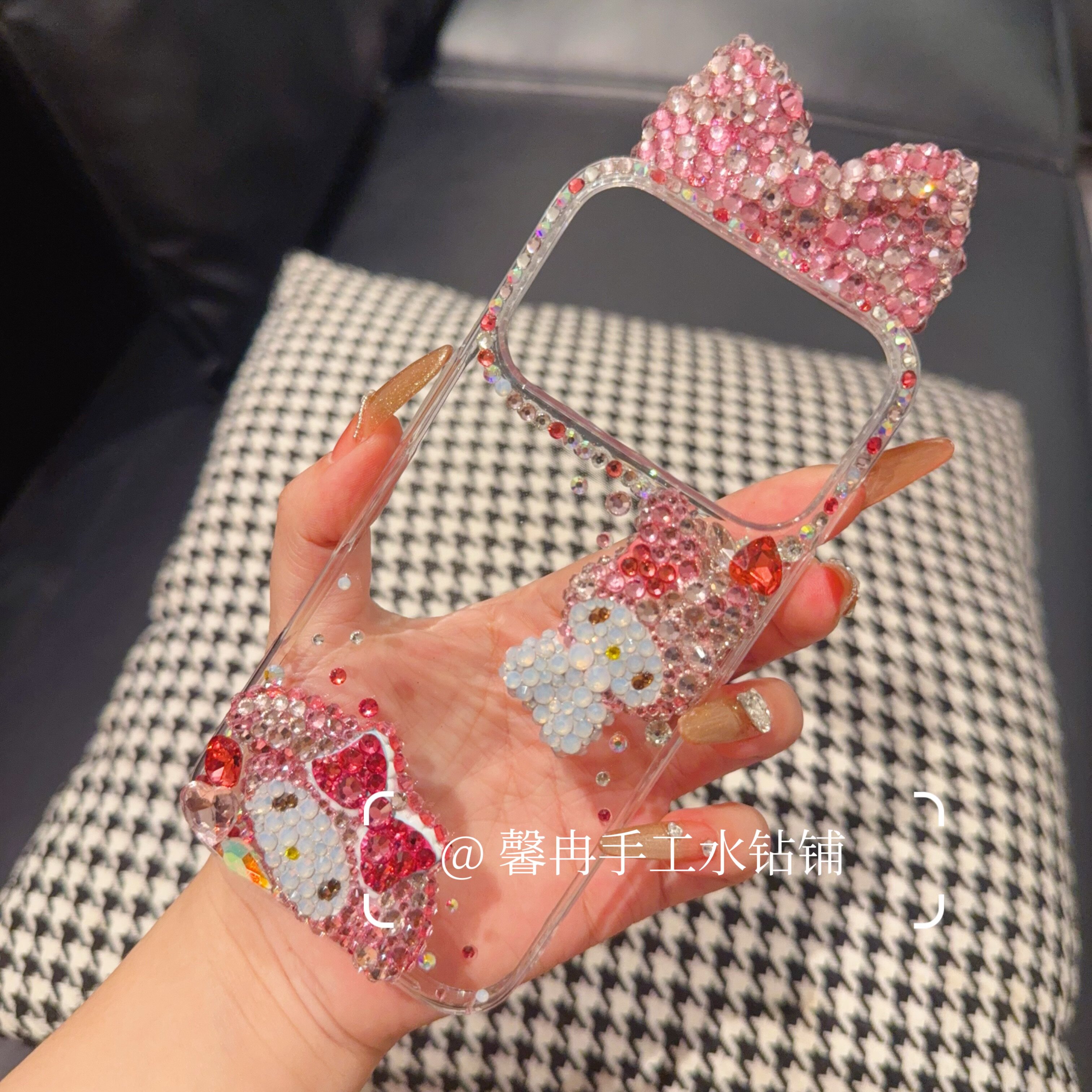 17promax苹果美乐蒂16promax水钻手机壳1514三丽鸥蝴蝶结保护套