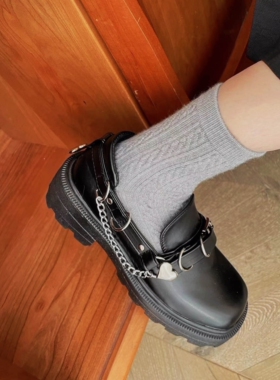 9折ANNandSAM绝美玛丽珍链条朋克低帮鞋女鞋2025春夏新秋冬618