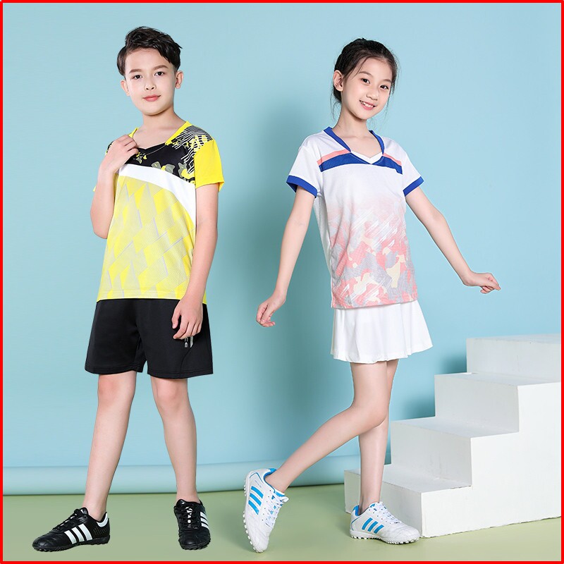 儿童羽毛球训练服套装小学生男童夏季短袖小孩女童速干乒乓网球服