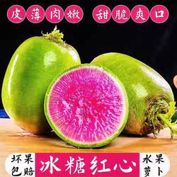 山东寿光心里美水果萝卜甜脆水果型潍坊潍县新鲜生吃5青绿皮红心