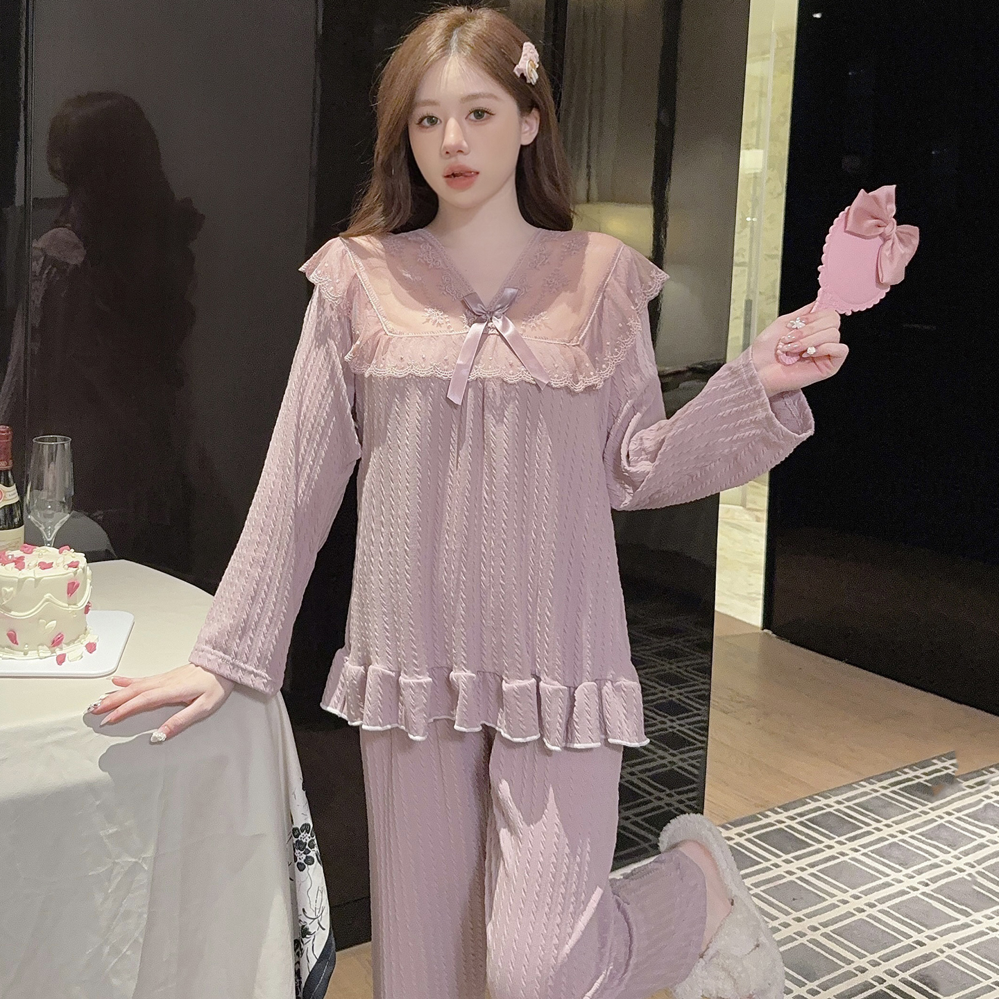 强力推荐!公主风宽松大码睡衣女