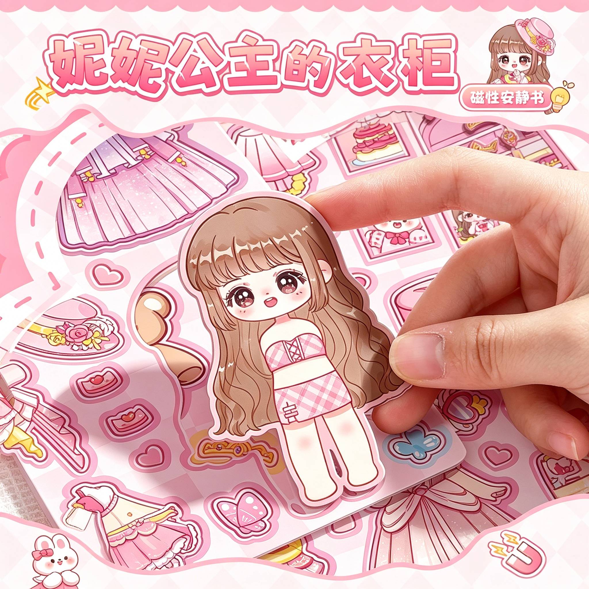 妮妮公主磁吸安静书儿童玩具