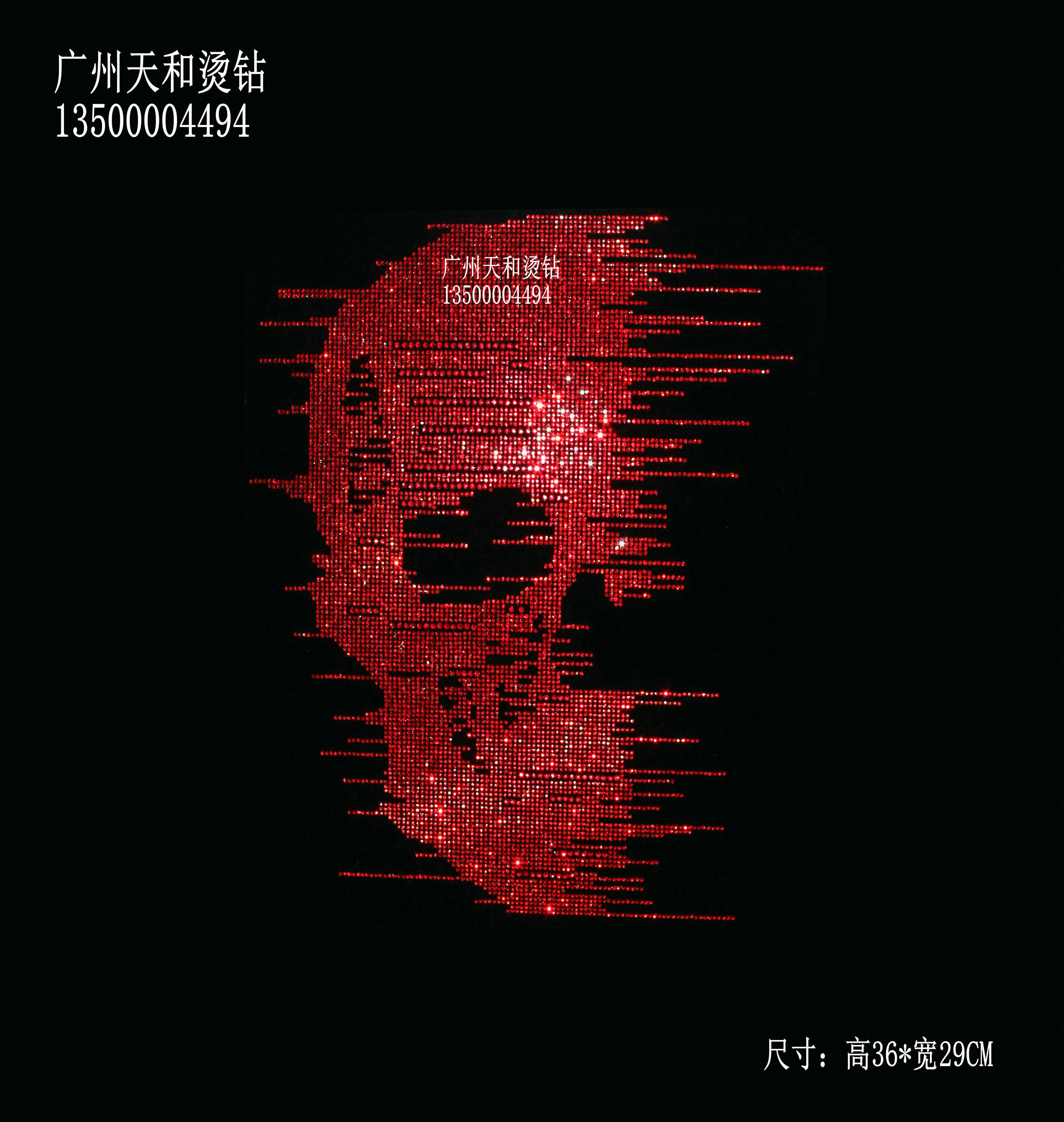 烫图图案新款超闪骷髅头鬼头烫钻图案贴t恤服装辅料diy加工厂定制