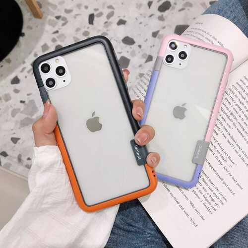 适用于苹果XR边框手机壳iPhone XSMAX软硅胶双色Xs挂绳情侣防摔11