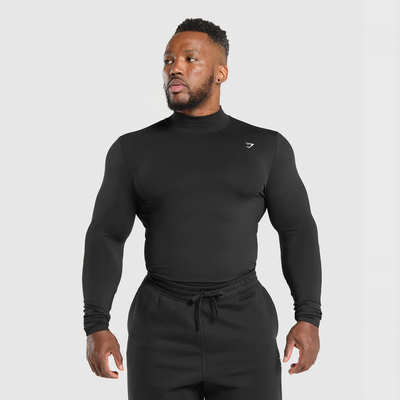 正品现货 Gymshark Seamless 半高领紧身无缝长袖健身衣t恤厚款