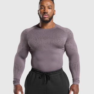 正品现货 GYMSHARK Tectonic Long Sleeve T-Shirt 紧身衣长袖t恤