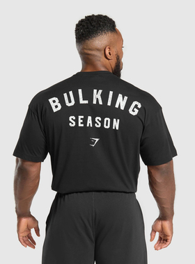 正品现货 Gymshark Bulking Season 爆裂超帅增肌短袖t恤宽松合身