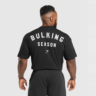 正品现货 Gymshark Bulking Season 爆裂超帅增肌短袖t恤宽松合身