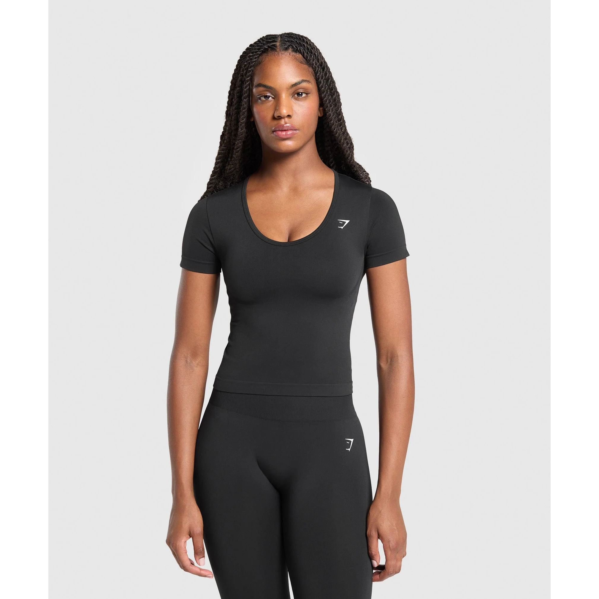 正品现货 gymshark Everyday Seamless Tight Fit 女短袖紧身t恤