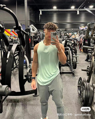 正品现货 Gymshark arrival tank 男子速干透气运动宽带背心健身