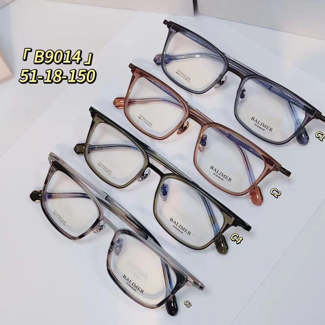 高档品牌BALIMER档纯钛板材眼镜架男女眉毛框眉线架近视眼镜框