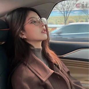 GM风格眼镜框架防蓝光纯钛系列aba 02简单利落款型点缀星芒女近视