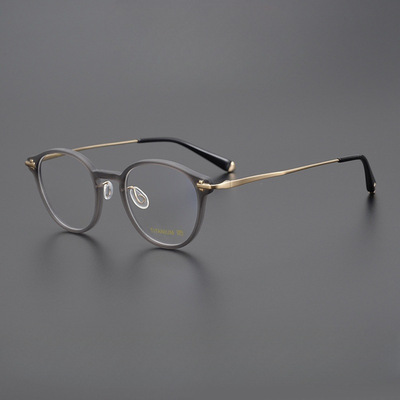 Taylor同款With Respect纯钛男女素颜复古近视眼镜框架BY88003