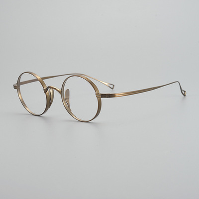 Kame日本KMN-99纯钛男女近视小眼镜框架高度数ManNen