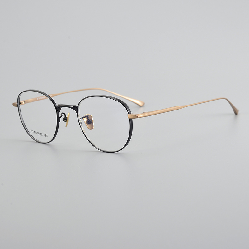 增同永款RADIO CITY纯钛椭圆小脸女生近视眼镜框架防蓝光平光镜片