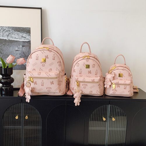 高级感印花双肩包女旅行春游背包