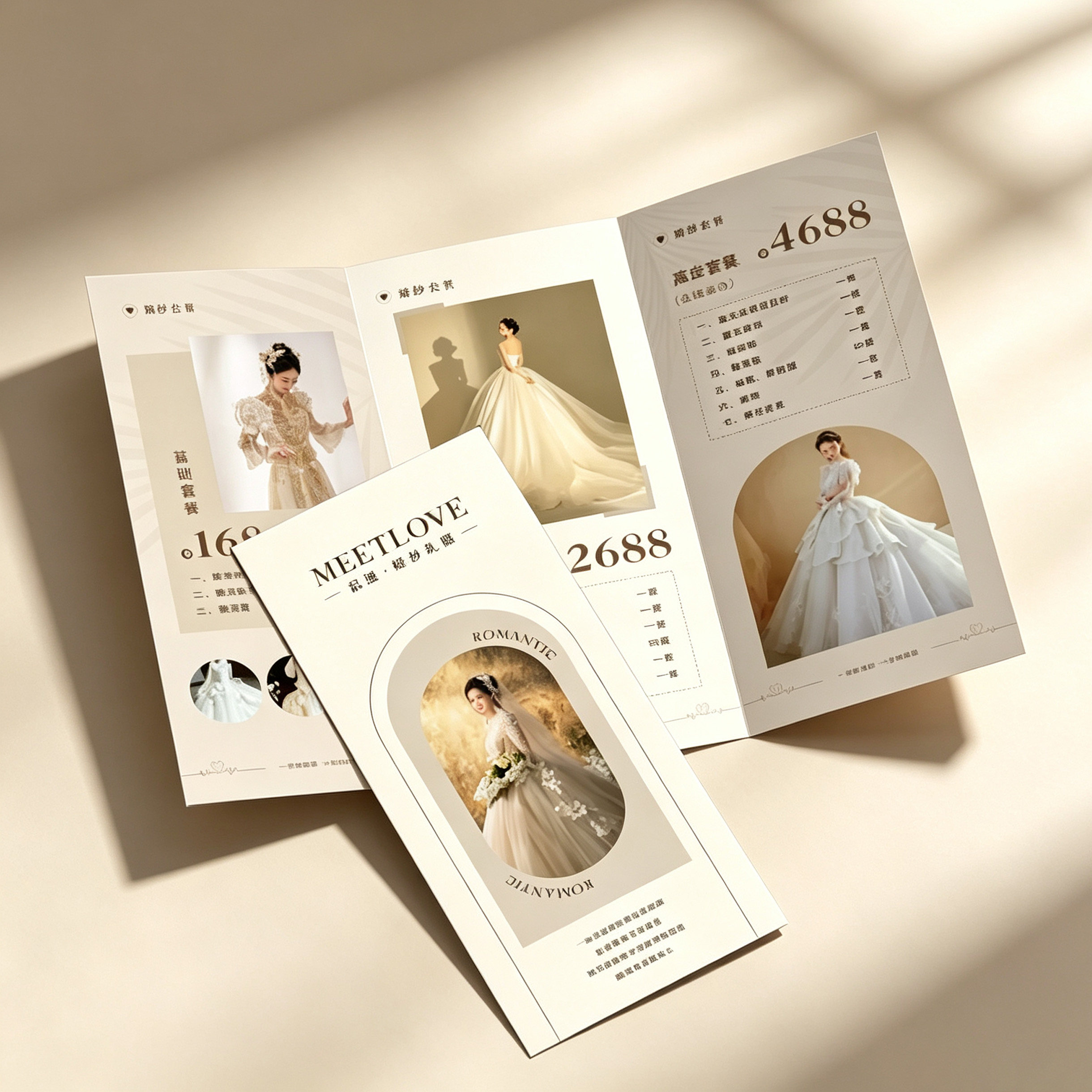 婚纱宣传折页画册设计印刷定制图片