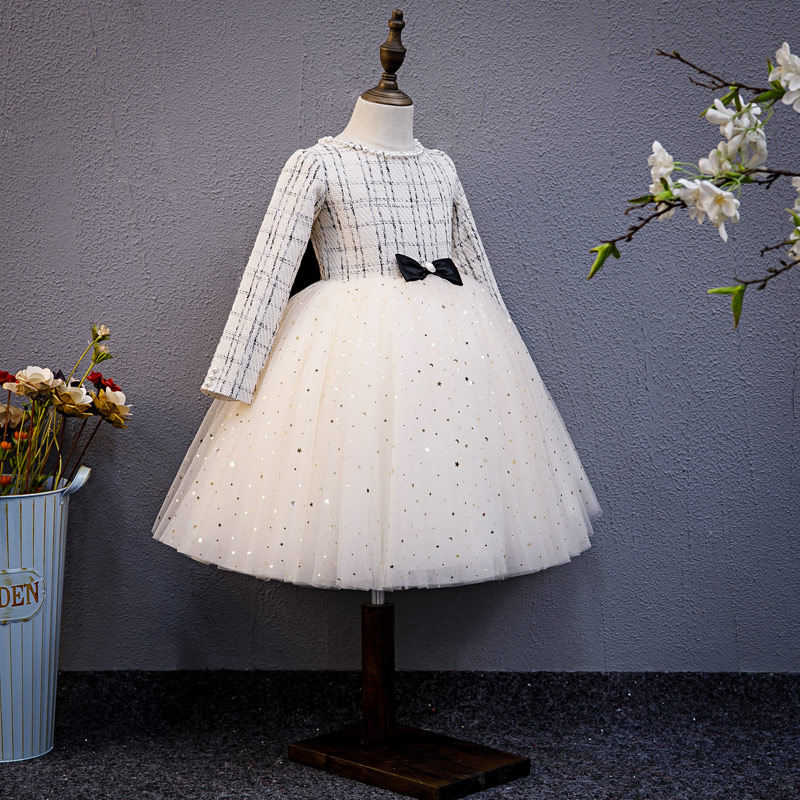 儿童礼服女童公主裙高端洋气小女孩生日裙晚礼服蓬蓬纱钢琴演出服