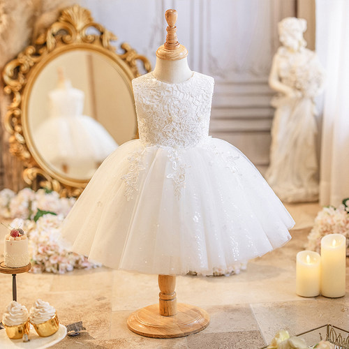 小女孩蓬蓬纱花仙子轻奢礼服