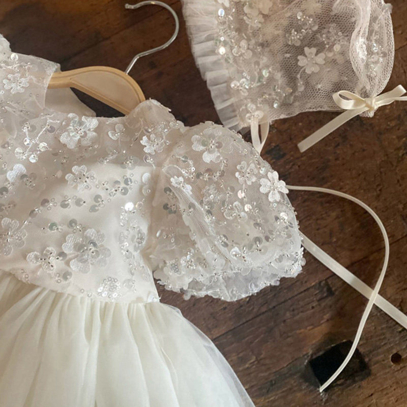 女童晚礼服生日公主裙高端花童婚礼蓬蓬纱儿童小主持人钢琴演出服