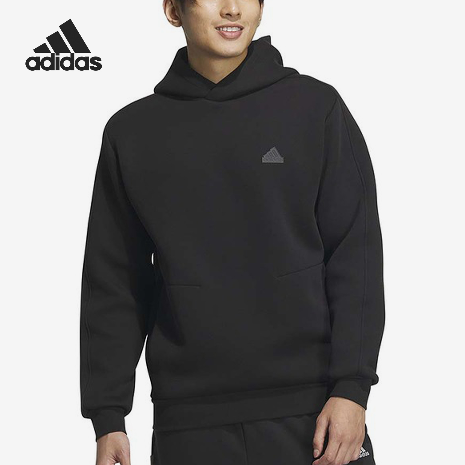 Adidas阿迪达斯官方正品秋冬季男女经典针织套头衫连帽卫衣JE8631