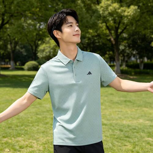 Adidas/阿迪达斯正品男子舒适高尔夫运动休闲翻领短袖T恤 JY5464