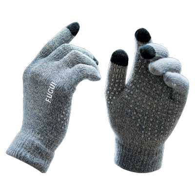可触屏秋冬季学生毛线防寒手套