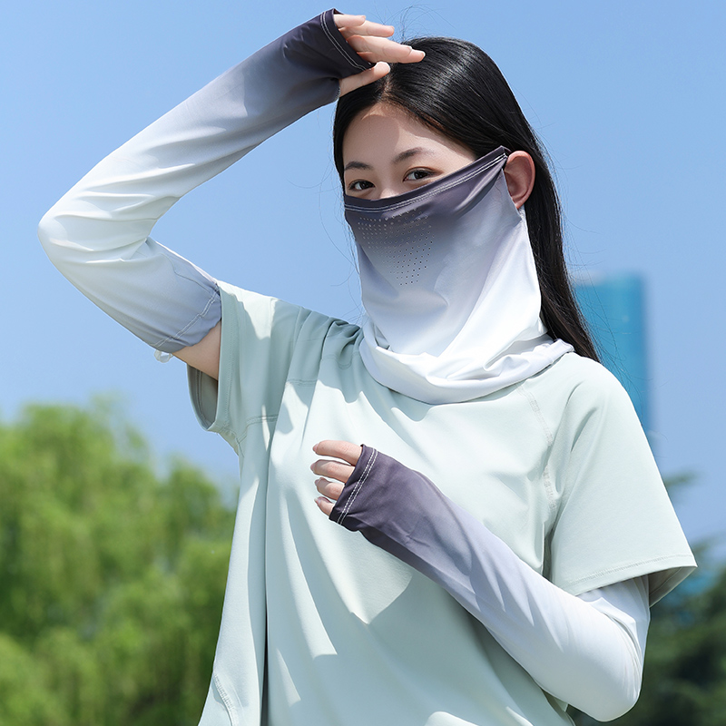 挂耳冰丝面罩夏季冰丝头巾防晒