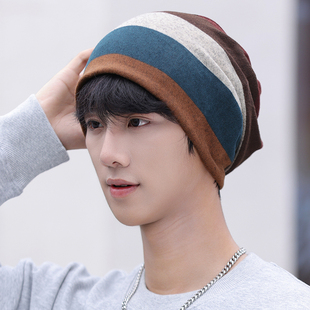 韩版百搭帽子男款冬季新款大头围堆堆帽包头帽休闲保暖睡帽月子帽