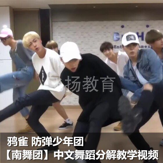 鸦雀 防弹少年团 kpop舞蹈分解教学 韩舞教学 中文发音 南舞团