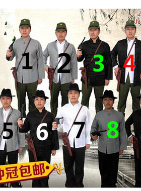汉奸演出服装男狗腿子表演服装特务翻译官小品话剧舞台演出服装