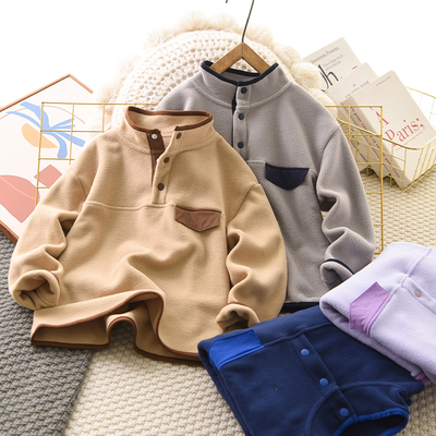 男童卫衣秋冬休闲2024新款摇粒绒