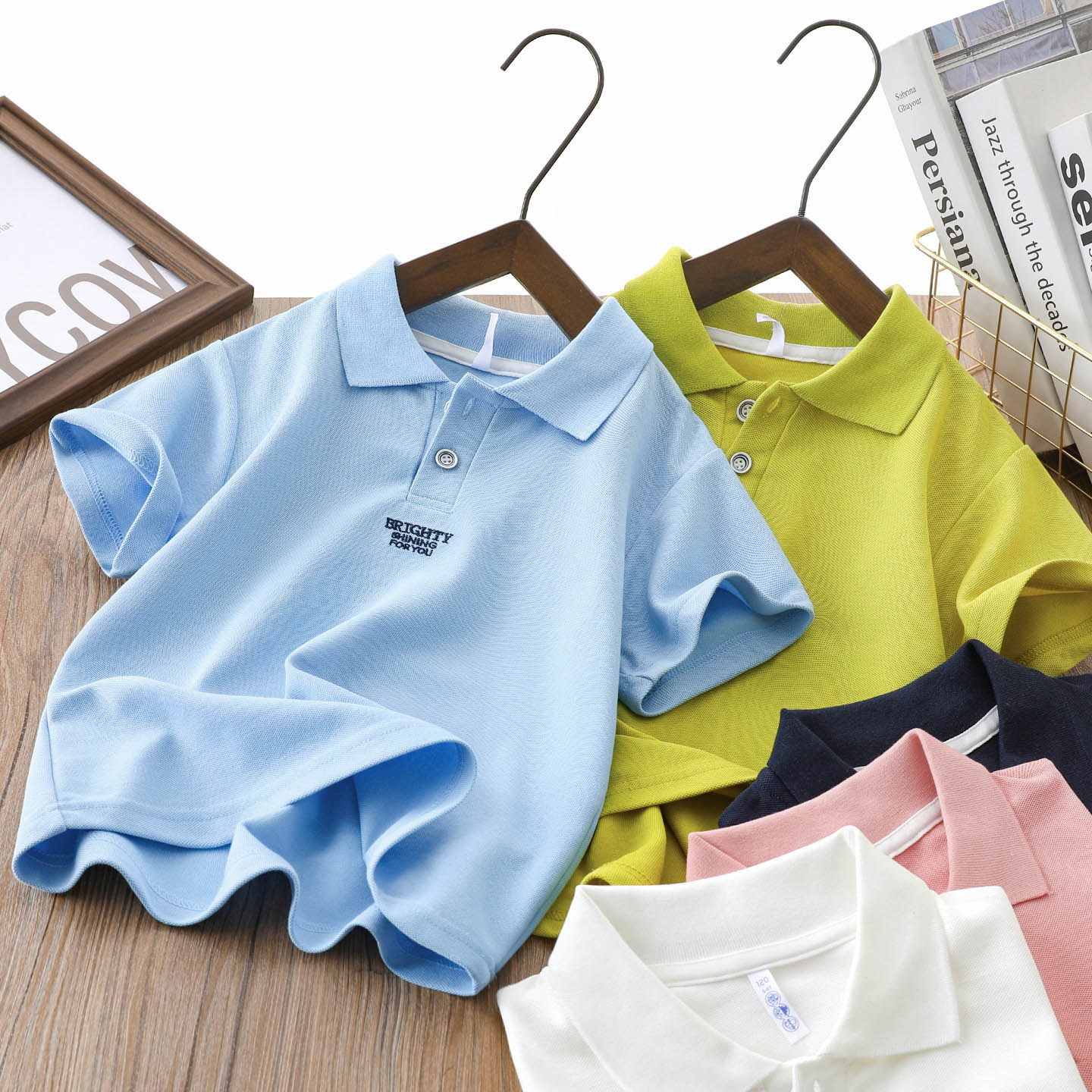 男童t恤夏款儿童薄款韩版休闲时尚男大童刺绣短袖Polo衫百搭运动