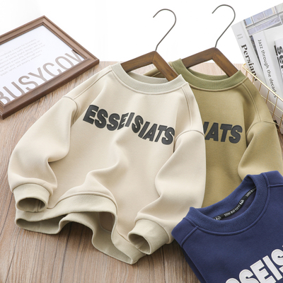 加绒加厚棉卫衣韩版男童冬季新款