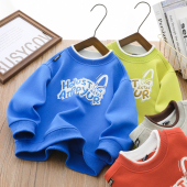 男童卫衣撞色春秋韩版 刺绣休闲中大童运动百搭男孩帅气假两件上衣