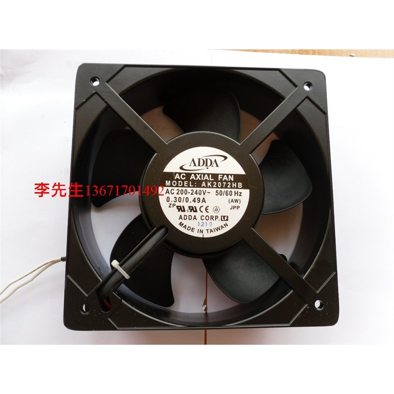 ADDA全新散热风扇AK2072HB      220VAC  0.32A     63.2W