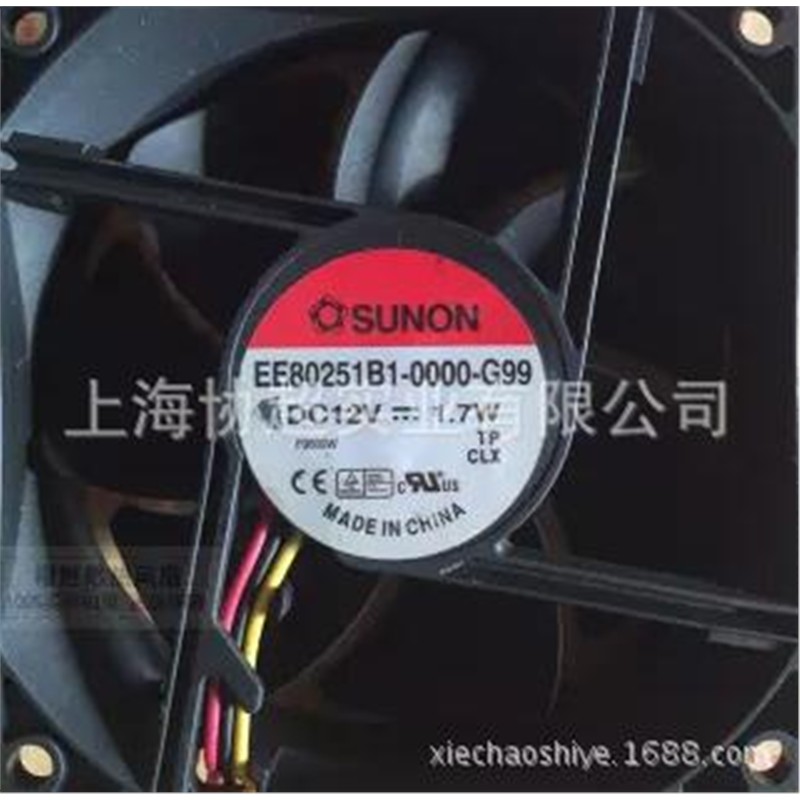 风机EE80251B1-000C-G99  8025 12V 3线带报警 全新
