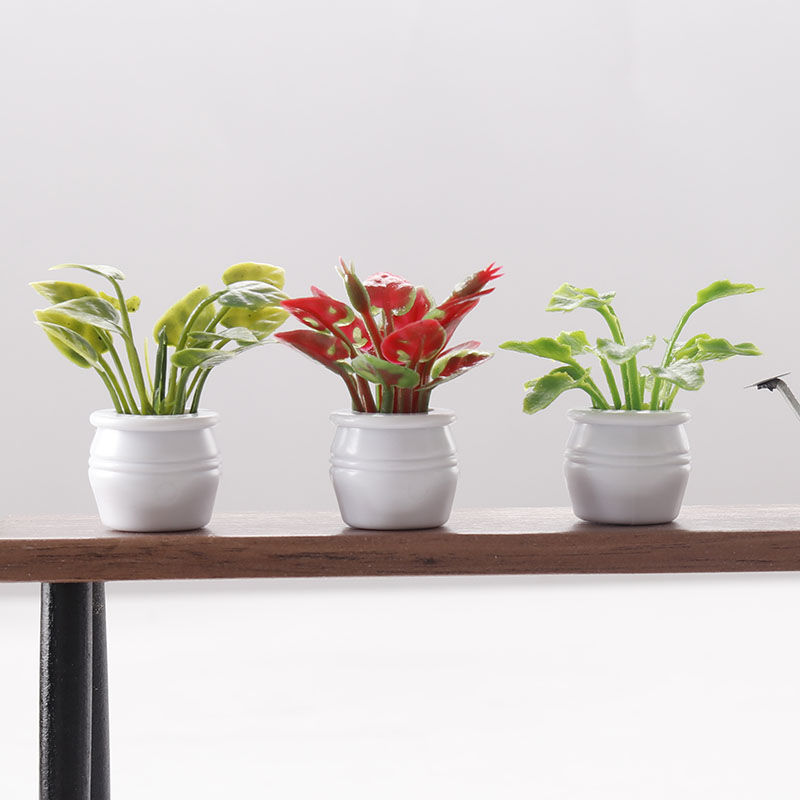 里左拉微缩模型12分植物盆栽