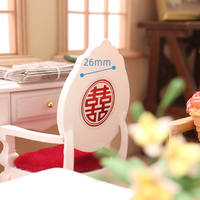 Lizola China Miniature Food Play Double Happiness Sticker Wedding Supplies Festive 1:12 Minute Dollhouse Mini Model diy thumbnail 4