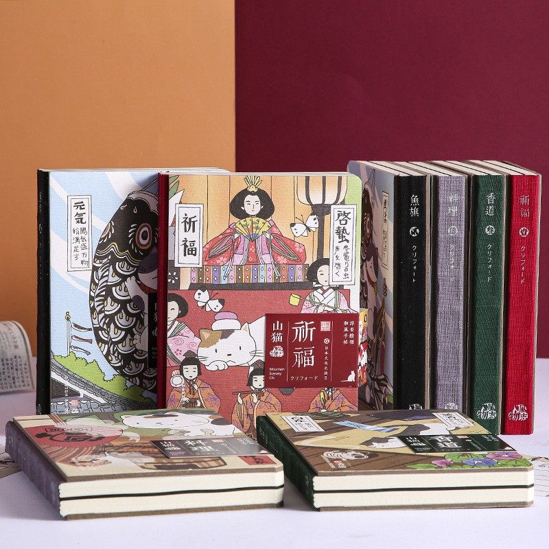 A6精装包本 山猫风物志 日系复古喵星人插画日式小号手帐本记事本,文具电教/文化用品/商务用品,笔记本/记事本,淘宝优惠券,粉丝福利购,淘宝优惠卷