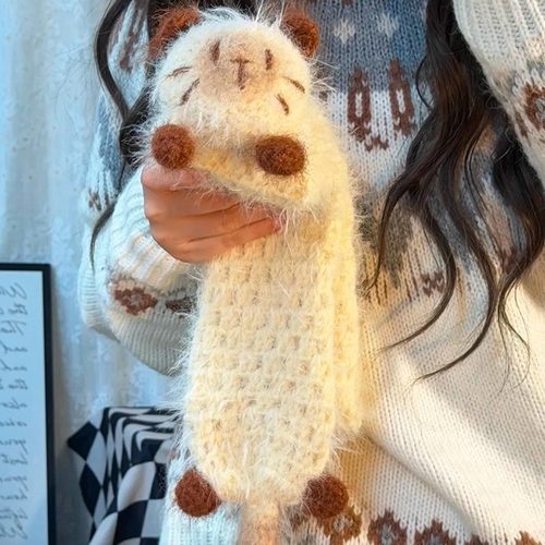 暹罗猫围巾围脖手工DIY编织材料