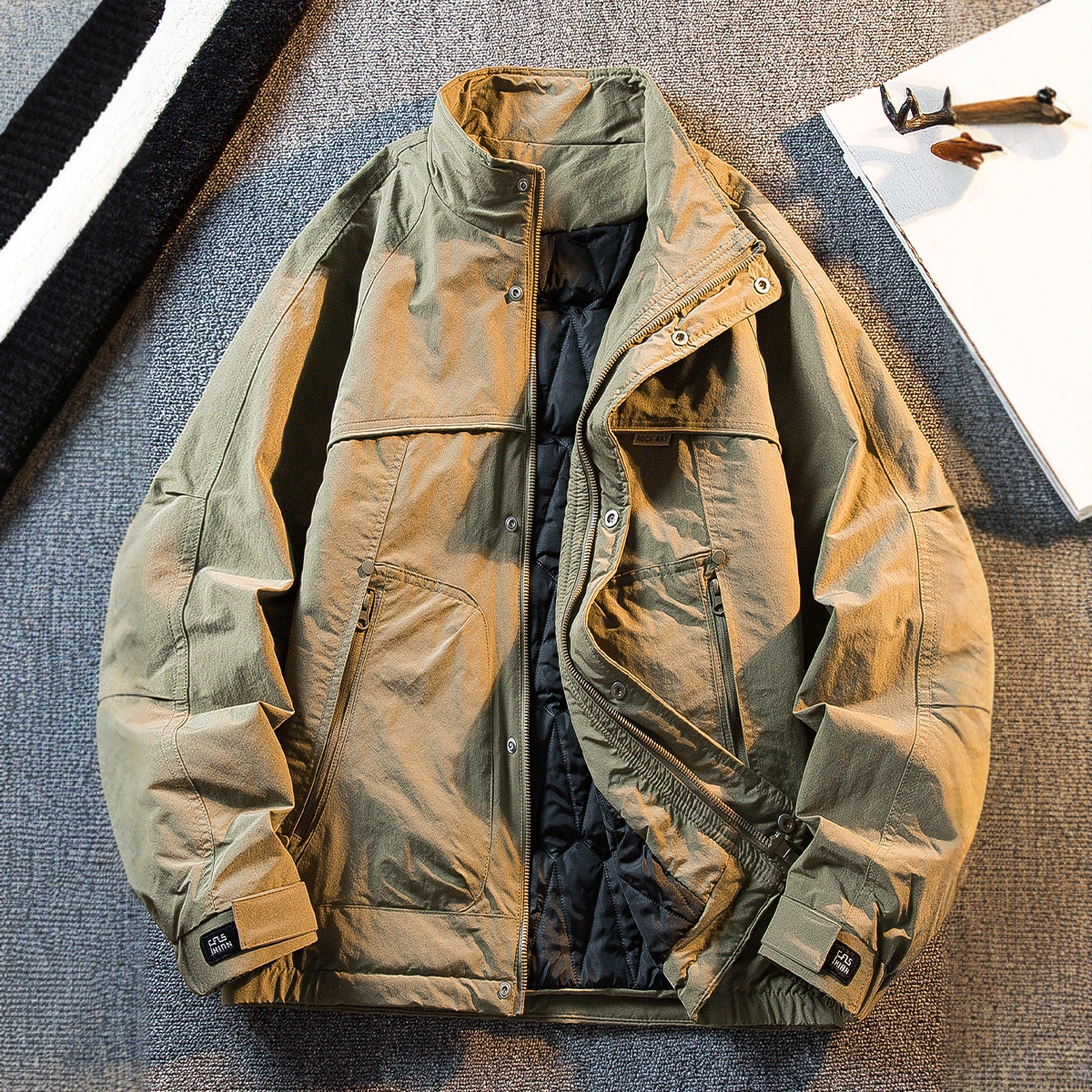 高端加棉加厚夹克外套男棉衣棉服